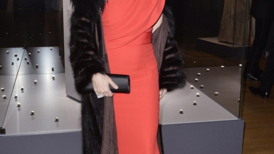 Francouzská herečka Juliette Binoche na party